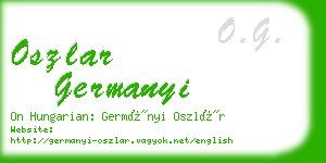 oszlar germanyi business card